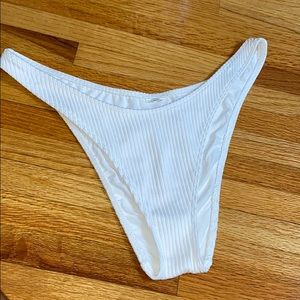 White high rise bathing suit bottoms